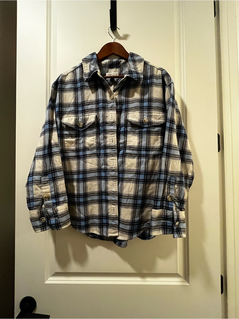 American Eagle plaid button down shirt